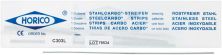 Stahlcarbo®-Streifen mit Lücke C303L 0,09mm, 3mm, rot, einseitig (Horico)