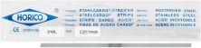 Stahlcarbo®-Streifen mit Lücke 316L 0,2mm, 6mm, doppelseitig (Horico)
