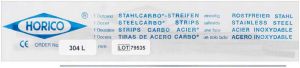 Stahlcarbo®-Streifen mit Lücke 304L 0,1mm, 4mm, einseitig (Horico)