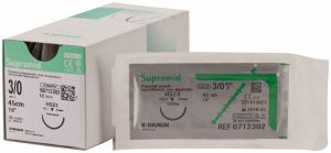 SUPRAMID® Nahtmaterial schwarz 3/0 HS23 - 0,45m (B. Braun)