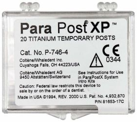 ParaPost® XP™ Temporärstifte 20er Gr. 4 gelb (Coltene Whaledent)
