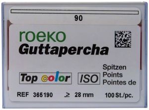 ROEKO Guttapercha-Spitzen Top color Schiebeschachtel - Gr. 090 , weiß (Coltene Whaledent)